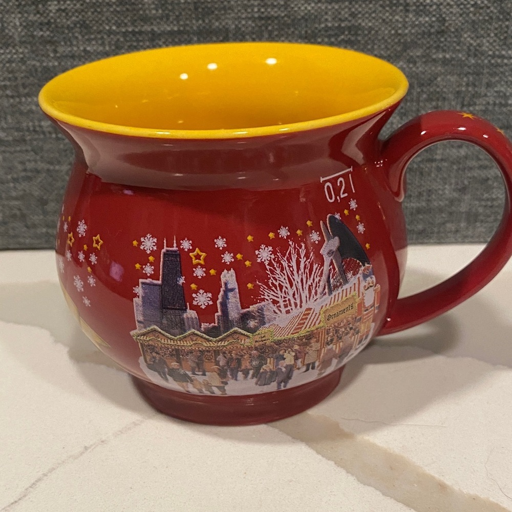 Chicago Christkindlmarket 2017 Holiday Mug Red German Market Collectible - Picture 3 of 9